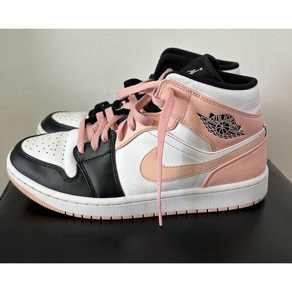 Size 9 Nike Air Jordan 1 Mid Artic Orange Crimson Tint Salmon - Picture 5 of 9